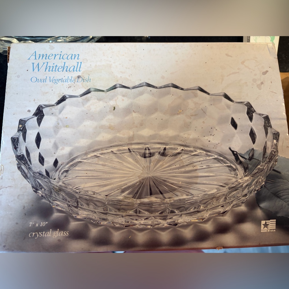 Crystal Glass Oval Dish